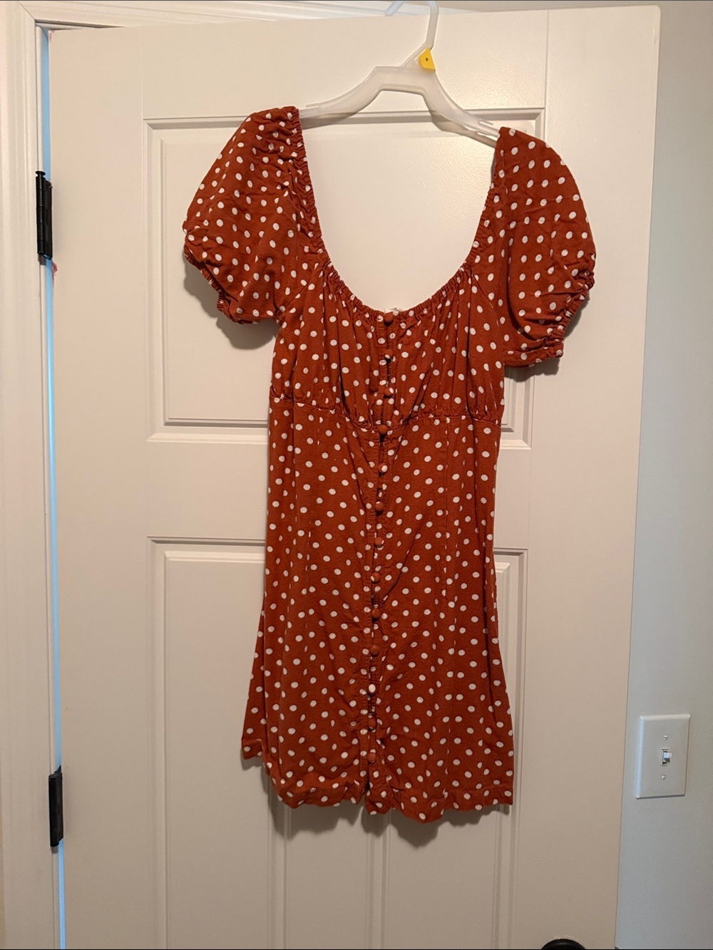 By Together Rust Polka Dot Mini Dress